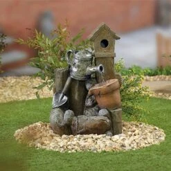 Easy Fountain Country Garden Pour Water Feature With LED Lights