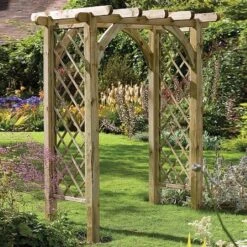 Forest Ultima Pergola Arch With Trellis