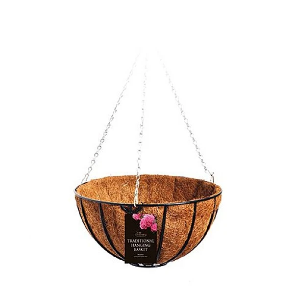 Tom Chambers Traditional Hanging Basket With Liner 40cm 3 Tom Chambers Traditional Hanging Basket With Liner 40cm