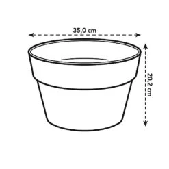 Elho Loft Urban Bowl 35cm Anthricite -Hozelock Shop 933182 4