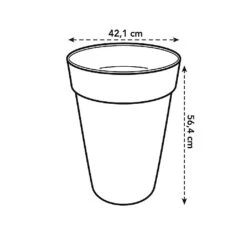 Elho Loft Urban Round High Planter 42cm Warm Grey -Hozelock Shop 933195 4