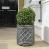 Stewart Garden 44cm Lead Effect Round Planter - Pewter -Hozelock Shop 934023
