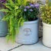 Woodlodge Heritage Edwardian Cylinder Ceramic Planter Pastel Grey (Various Sizes) -Hozelock Shop HECYLGRY