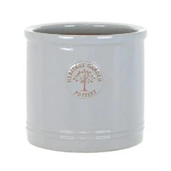 Woodlodge Heritage Edwardian Cylinder Ceramic Planter Pastel Grey (Various Sizes) -Hozelock Shop HECYLGRY 1