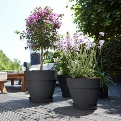 Elho Vibia Campana 35cm Round Planter (Various Colours) -Hozelock Shop VIBCAMRND35 3